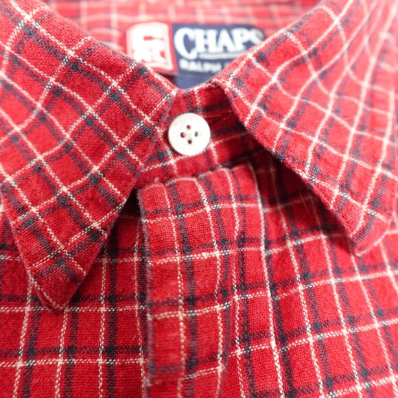 Vintage Chaps Ralph Lauren Flax Linen Cotton Short Sleeve Shirt Men's M Casual - Picture 6 of 10